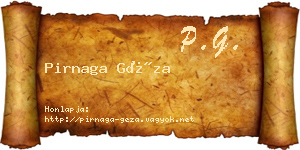 Pirnaga Géza névjegykártya